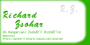 richard zsohar business card